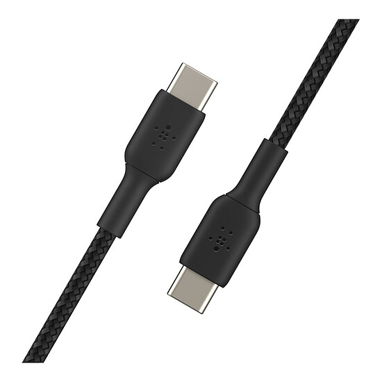 Câble USB Belkin Câble USB-C vers USB-C renforcé 60 W (Noir) - 15 cm - Autre vue