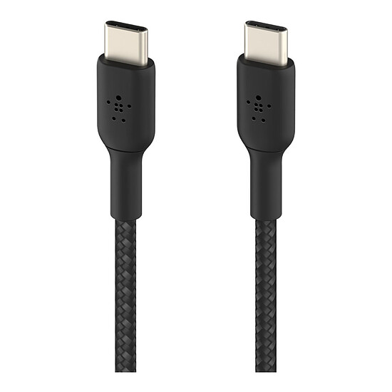 Câble USB Belkin Câble USB-C vers USB-C renforcé 60 W (Noir) - 15 cm - Autre vue
