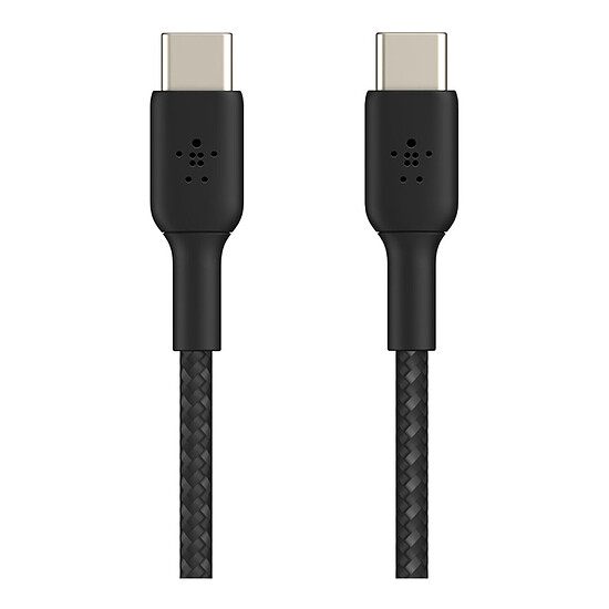 Câble USB Belkin Câble USB-C vers USB-C renforcé 60 W (Noir) - 15 cm - Autre vue