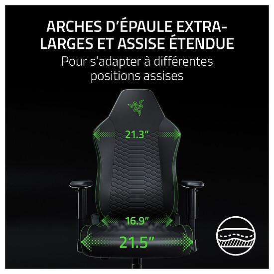 Fauteuil gamer Razer Iskur v2 X NewGen - Noir - Autre vue