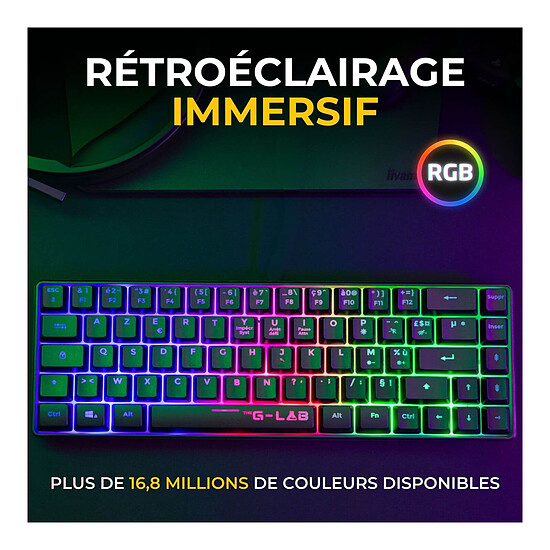 Clavier souris bureautique The G-Lab Combo Hydro - Noir - Autre vue