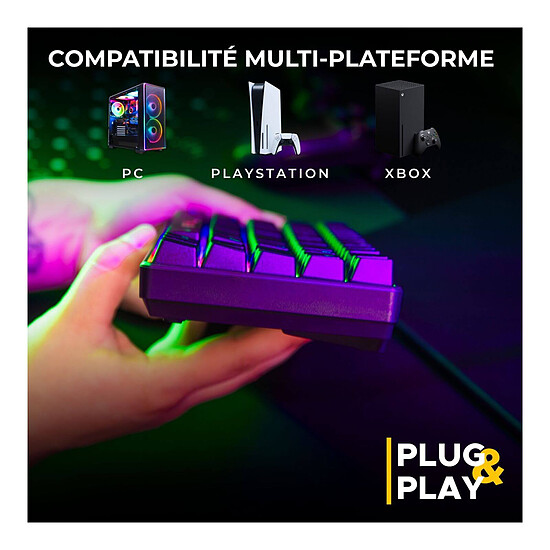 Clavier souris bureautique The G-Lab Combo Hydro - Noir - Autre vue