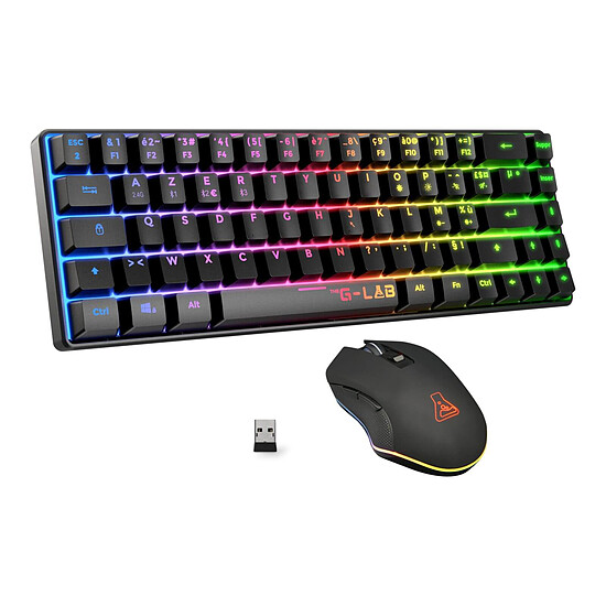 Clavier souris bureautique The G-Lab Combo Hydro - Noir - Autre vue