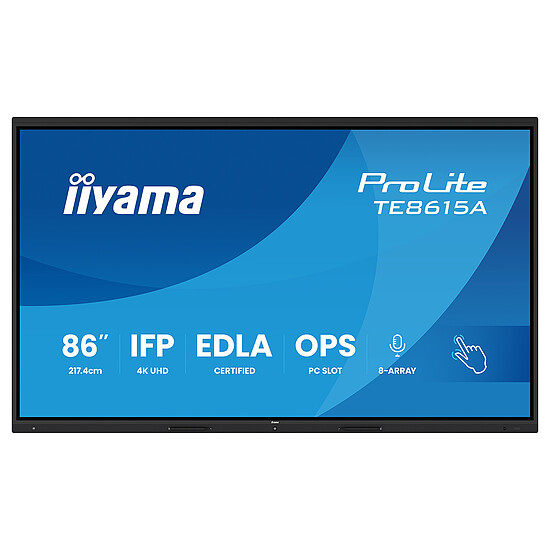 Écran dynamique iiyama 86" LED - ProLite TE8615A-B2AG - Autre vue