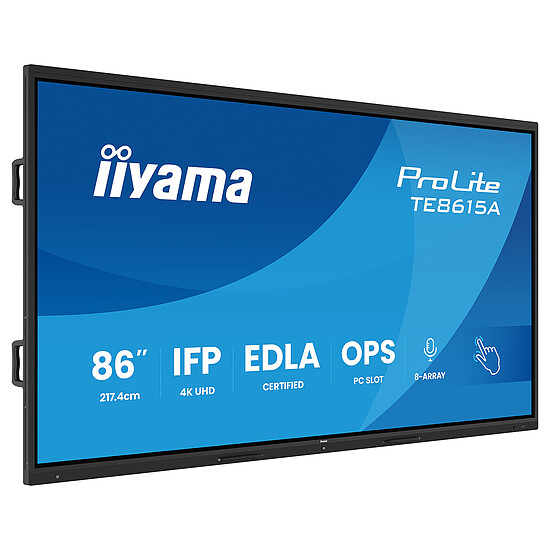 Écran dynamique iiyama 86" LED - ProLite TE8615A-B2AG - Autre vue