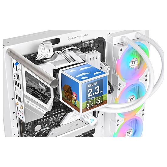 Watercooling AIO Thermaltake MINECUBE 360 Ultra ARGB Sync - Blanc - Autre vue