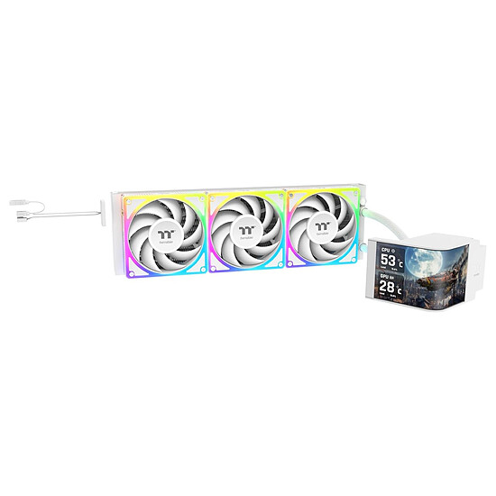 Watercooling AIO Thermaltake MAGCurve 360 Ultra ARGB Sync - Blanc - Autre vue