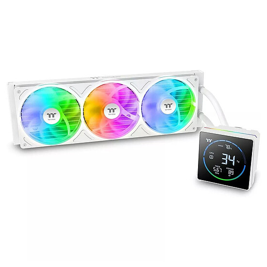 Watercooling AIO Thermaltake TH360-S V3 ARGB Sync - Blanc - Autre vue