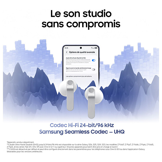 Casque Audio Samsung Galaxy Buds4 Blanc - Écouteurs sans fil - Autre vue