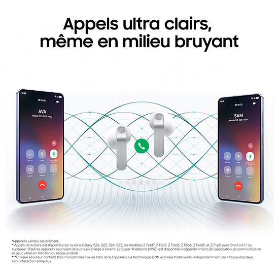 Casque Audio Samsung Galaxy Buds4 Blanc - Écouteurs sans fil - Autre vue