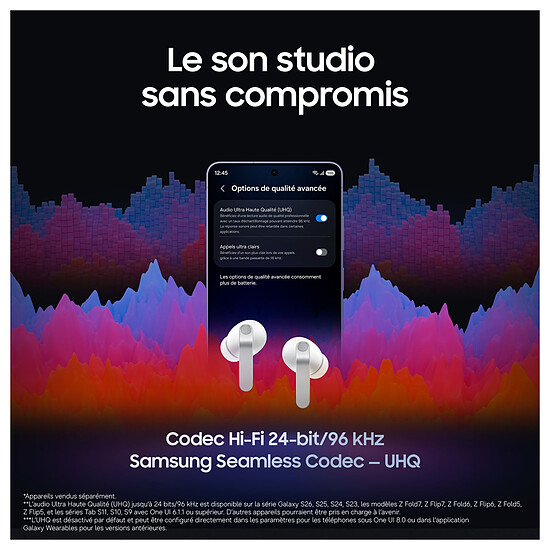 Casque Audio Samsung Galaxy Buds4 Pro Noir - Écouteurs sans fil - Autre vue