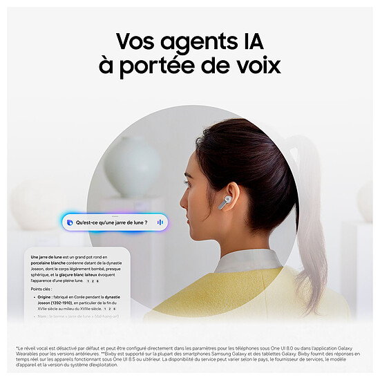Casque Audio Samsung Galaxy Buds4 Pro Blanc - Écouteurs sans fil  - Autre vue