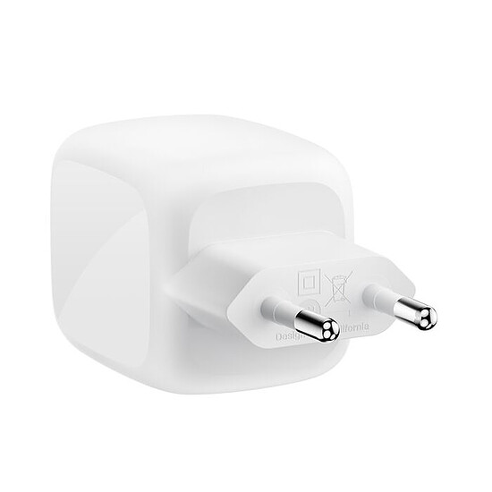 Chargeur Belkin BoostCharge Pro Chargeur secteur GaN deux ports USB-C - 67W - Blanc - Autre vue