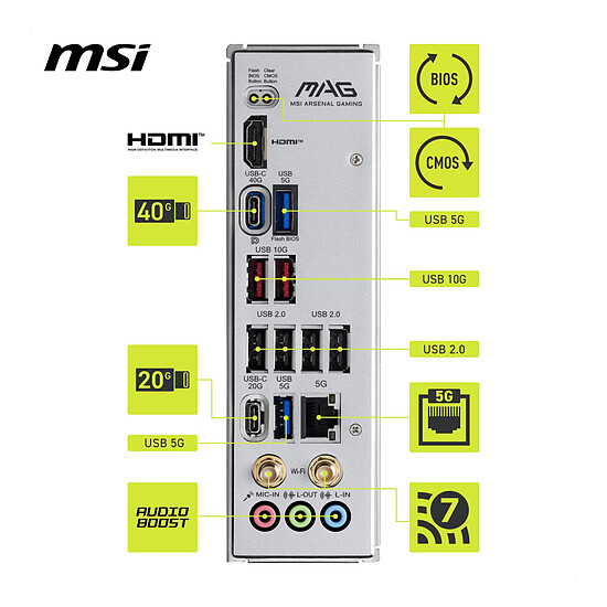 Carte mère MSI MAG X870E GAMING MAX WIFI - Autre vue