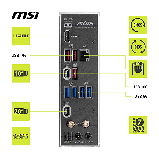 Carte mère MSI MAG-B850M-MORTAR-WIFI - Autre vue