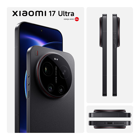 Smartphone Xiaomi 17 Ultra 5G (Noir) - 512 Go - Autre vue