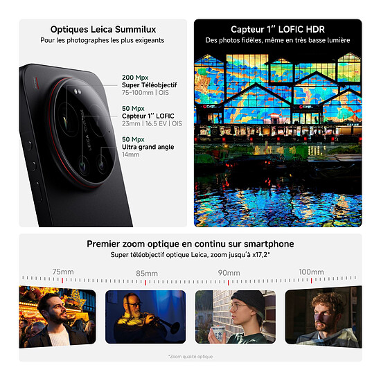 Smartphone Xiaomi 17 Ultra 5G (Noir) - 512 Go - Autre vue