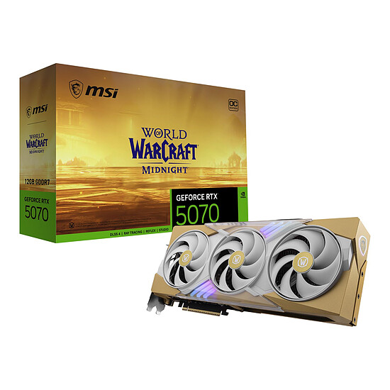 Carte graphique MSI GeForce RTX 5070 12G World of Warcraft MIDNIGHT LIGHT EDITION OC