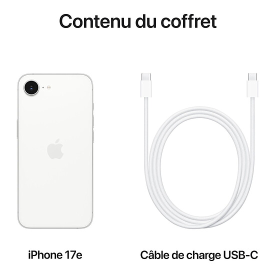 Smartphone Apple iPhone 17e Blanc - 256 Go - Autre vue