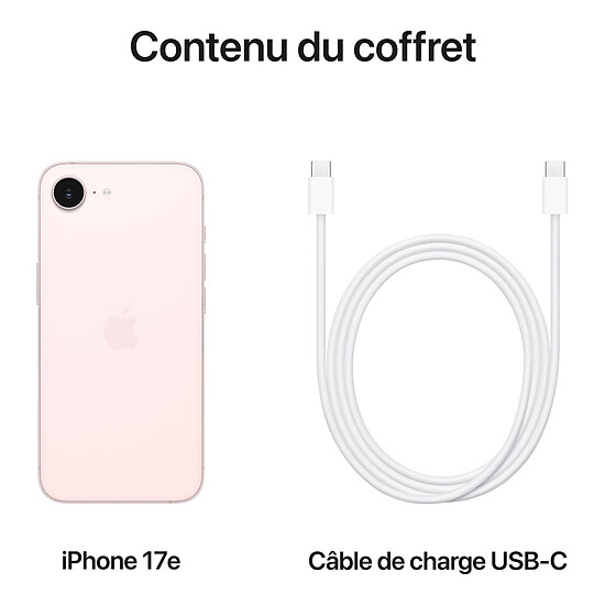 Smartphone Apple iPhone 17e Rose - 256 Go - Autre vue