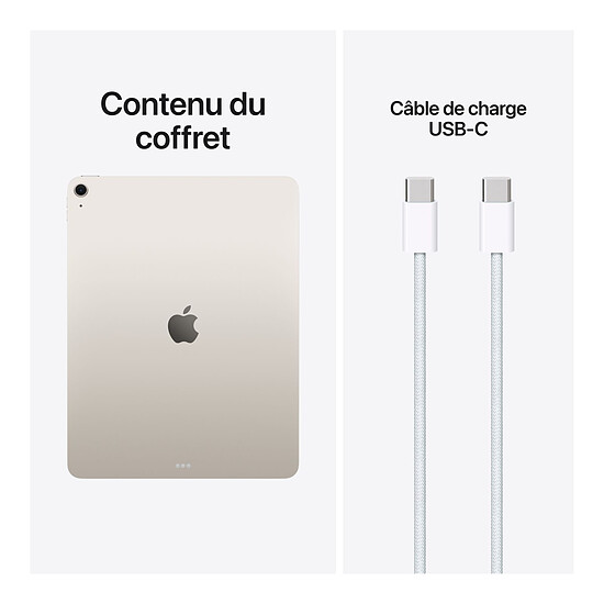 Tablette Apple iPad Air M4 Wi-Fi 13" 2026 - 256 Go - Lumière stellaire - Autre vue