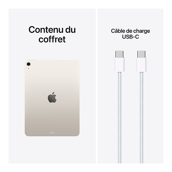 Tablette Apple iPad Air M4 Wi-Fi 11" 2026 - 128 Go -  Lumière Stellaire - Autre vue