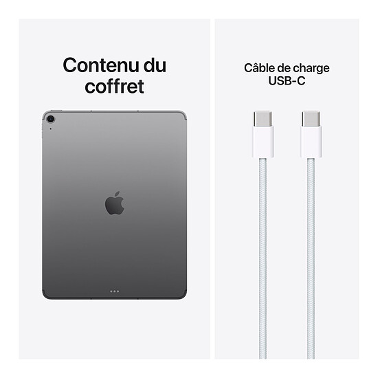 Tablette Apple iPad Air M4 Wi-Fi + Cellular 13" 2026 - 128 Go - Space Grey - Autre vue