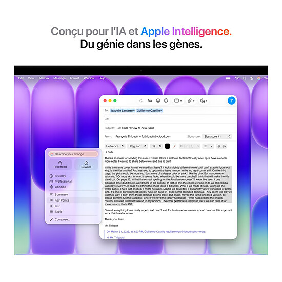 MacBook Apple MacBook Neo A18 Pro 13" Argent 8 Go / 256 Go (MHFA4FN/A) - Autre vue