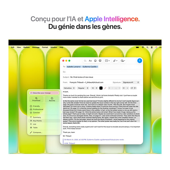 MacBook Apple MacBook Neo A18 Pro 13" Jaune agrume 8 Go / 512 Go (MHFE4FN/A) - Autre vue