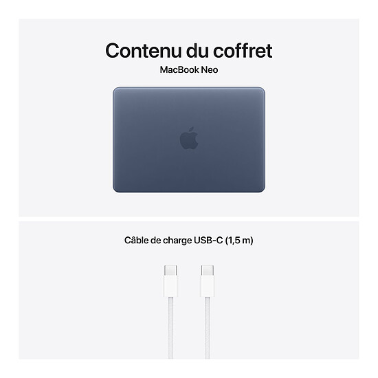 MacBook Apple MacBook Neo A18 Pro 13" Indigo 8 Go / 512 Go (MHFG4FN/A) - Autre vue