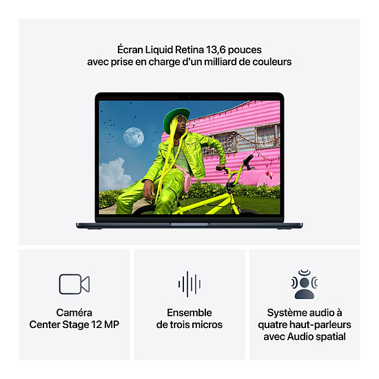 MacBook Apple MacBook Air M5 13" (2026) Minuit 16 Go / 512 Go (MDHE4FN/A) - Autre vue