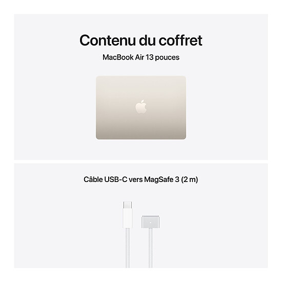 MacBook Apple MacBook Air M5 13" (2026) Lumière stellaire 24 Go / 2 To (MDHD4FN/A-2TB) - Autre vue