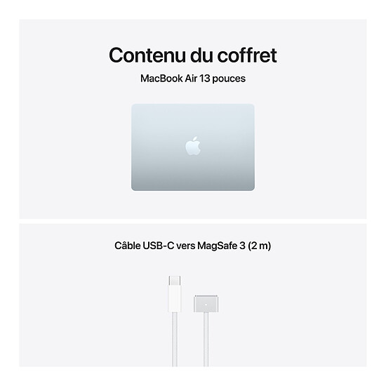 MacBook Apple MacBook Air M5 13" (2026) Bleu ciel 16 Go / 512 Go (MDHH4FN/A) - Autre vue