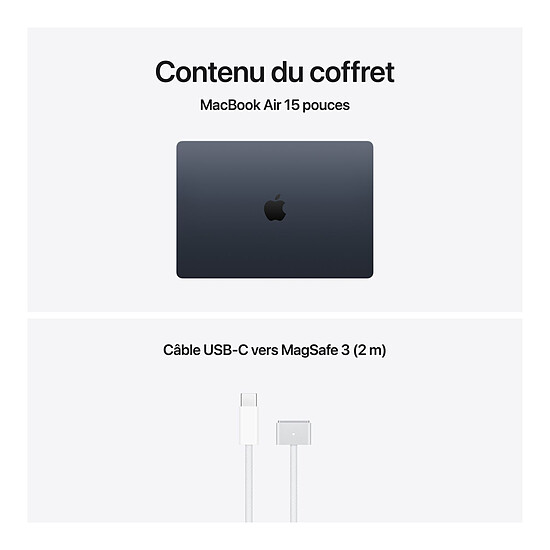 MacBook Apple MacBook Air M5 15" (2026) Minuit 32 Go / 512 Go (MDVH4FN/A-32GB) - Autre vue