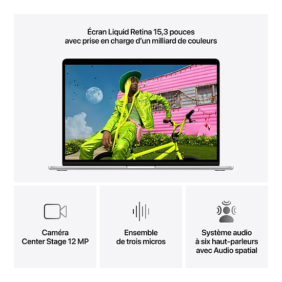 MacBook Apple MacBook Air M5 15" (2026) Argent 24 Go / 2 To (MDVC4FN/A-2TB) - Autre vue