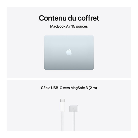 MacBook Apple MacBook Air M5 15" (2026) Bleu ciel 16Go / 1 To (MDVT4FN/A) - Autre vue