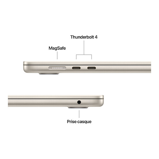 MacBook Apple MacBook Air M5 15" (2026) Lumière stellaire 24 Go / 512 Go (MDVD4FN/A-24GB) - Autre vue