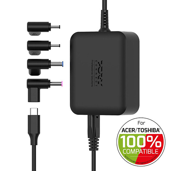 Chargeur PC portable PORT Connect Acer/Toshiba Power Supply GaN2 USB Type C (100W) - Autre vue