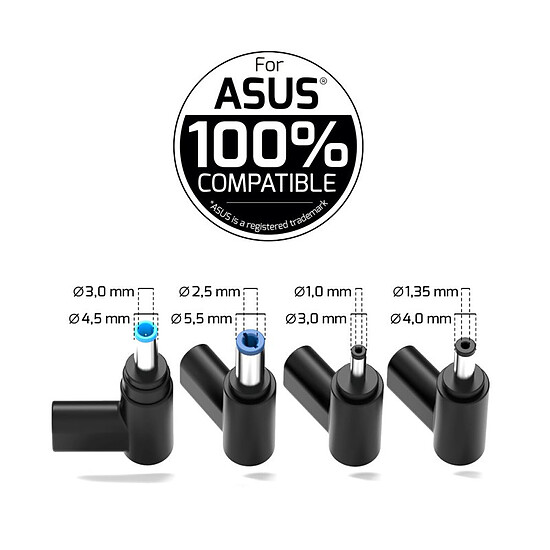 Chargeur PC portable PORT Connect Asus Power Supply GaN2 USB Type C (100W) - Autre vue