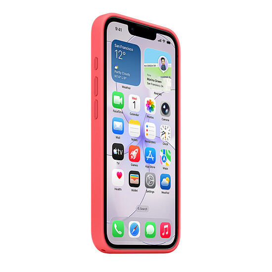 Coque et housse Apple Silicone Case with MagSafe Rose goyave Apple iPhone 17e - Autre vue