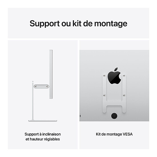 Écran PC Apple 27" LED - Studio Display XDR - Verre standard - Support à inclinaison et hauteurs réglables - Autre vue