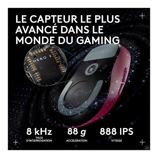 Souris PC Logitech G Pro X Superlight 2c - Rose - Autre vue