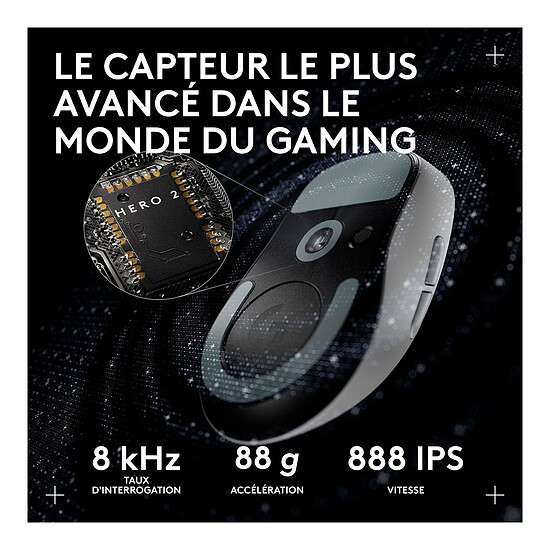 Souris PC Logitech G Pro X Superlight 2c - Blanc - Autre vue