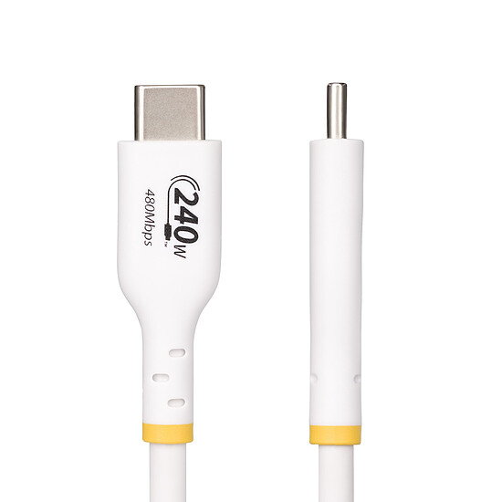 Câble USB StarTech.com Câble USB-C vers USB-C 2.0 - 240W 5A PD EPR - 3 m - Blanc - Autre vue