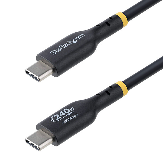 Câble USB StarTech.com Câble USB-C vers USB-C 2.0 - 240W 5A PD EPR - 3 m - Noir - Autre vue