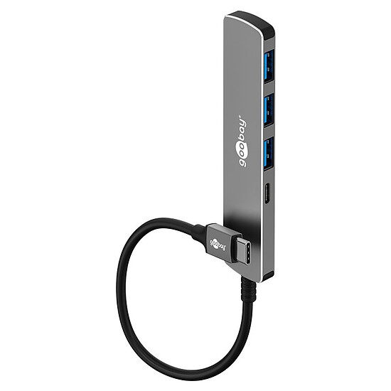 Hub USB Goobay Hub Slim USB-C vers 1 port USB-C 3.0 + 3 ports USB-A 3.0 - Autre vue