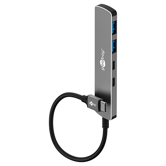 Hub USB Goobay Hub Slim USB-C vers 2 ports USB-C 3.0 + 2 ports USB-A 3.0 - Autre vue