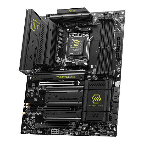 Kit upgrade PC MSI MAG B850 TOMAHAWK MAX WIFI + AMD Ryzen 7 9800X3D (Version tray) - Autre vue