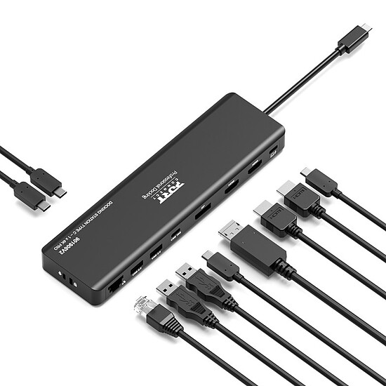 Station d'accueil PC portable PORT Connect Station d'accueil mobile 1 x 4K USB-C 9 périphériques 100W - Autre vue