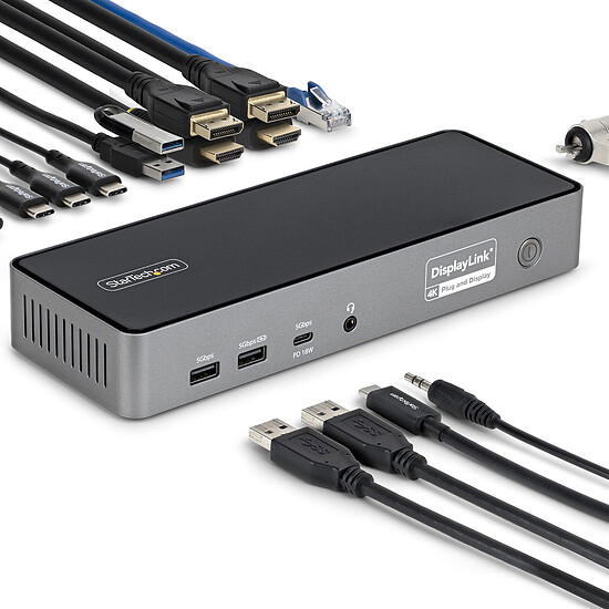 Station d'accueil PC portable StarTech.com Station Accueil USB-C Triple Ecran - Autre vue